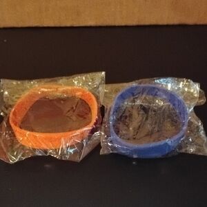 Orange and Blue Silicone Wristbands